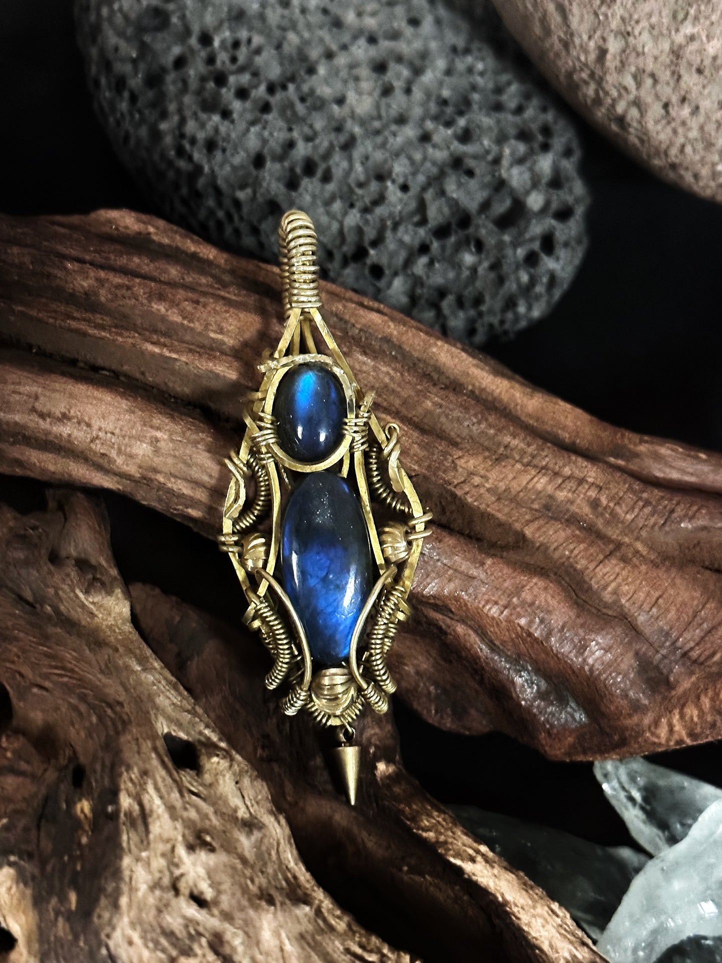 Wire-wrapped Crystal Necklaces