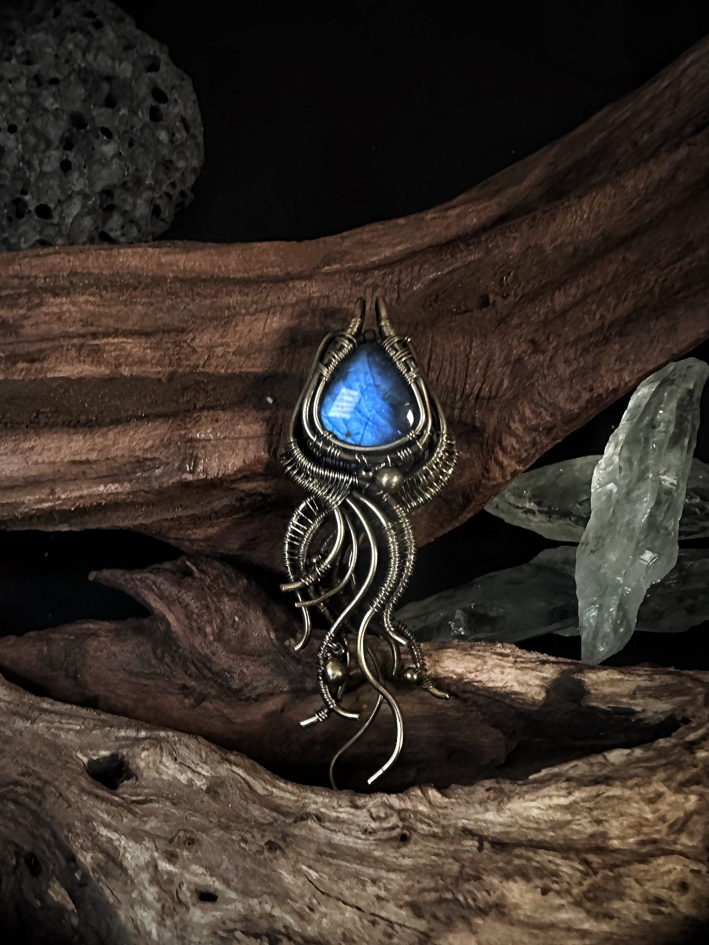 Wire-wrapped Crystal Necklaces