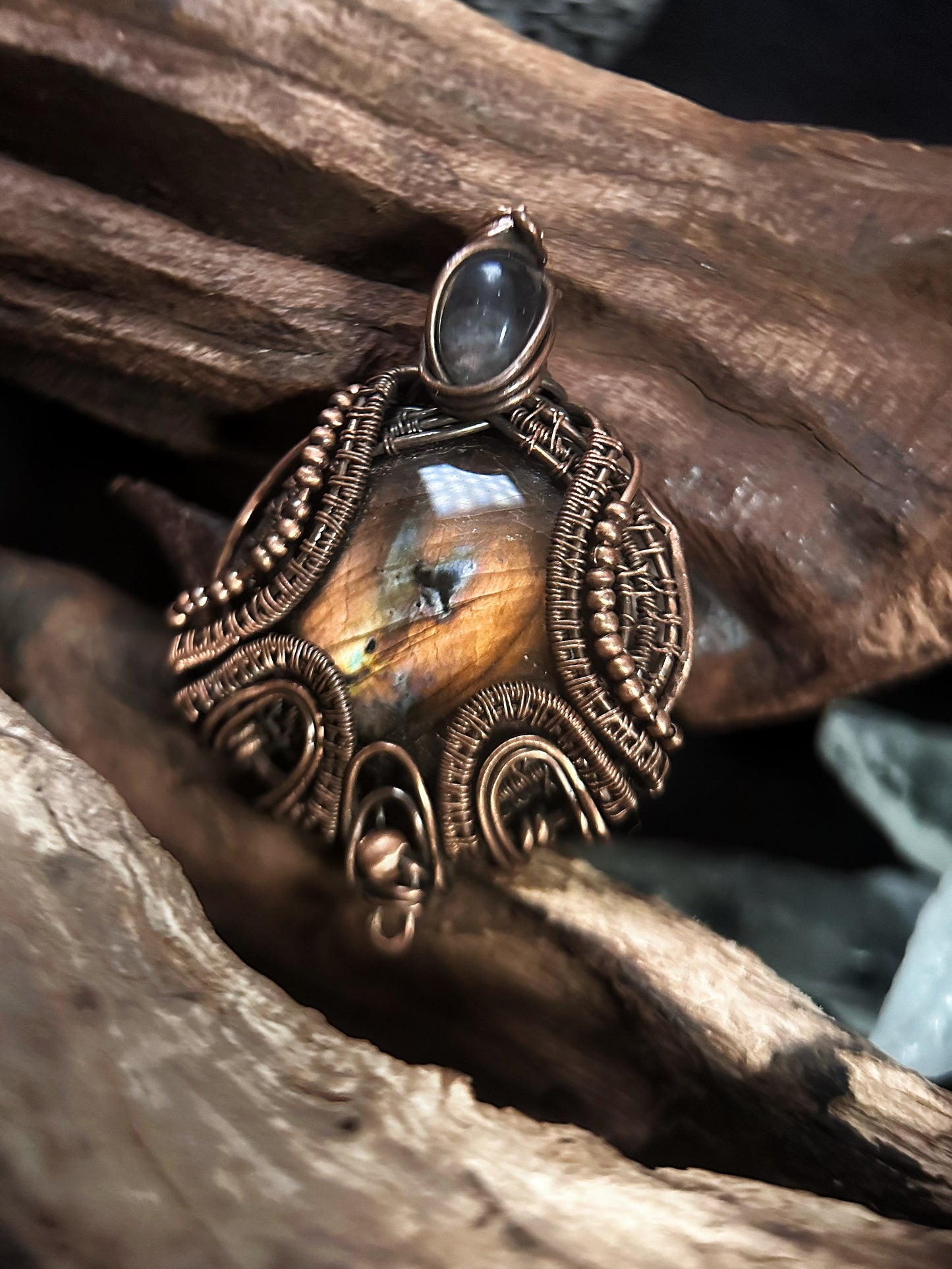 Wire-wrapped Crystal Necklaces