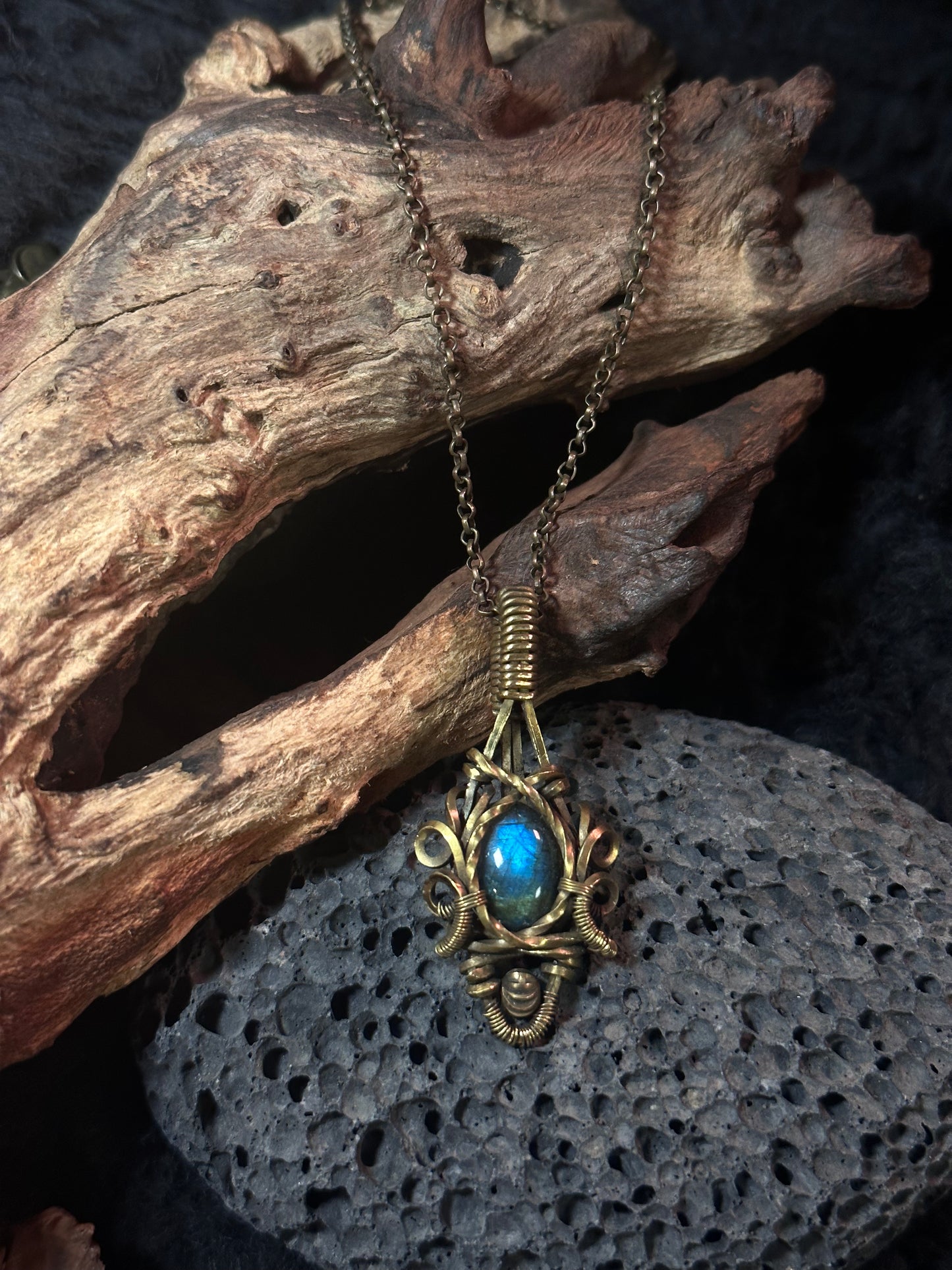 Wire-wrapped Crystal Necklaces